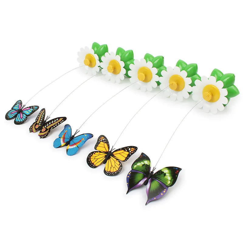 Electric Rotating Colorful Butterfly as Cat Toy