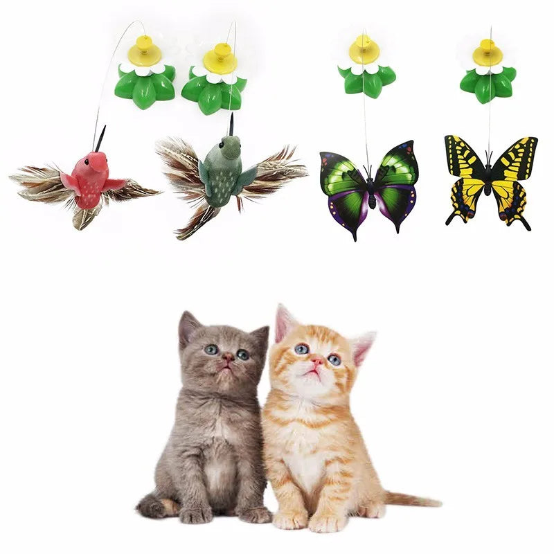 Electric Rotating Colorful Butterfly as Cat Toy