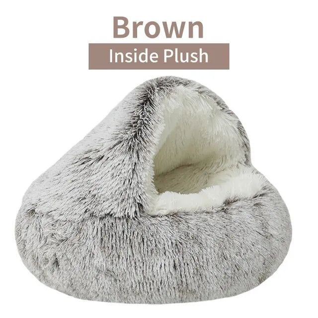 Soft Plush Round Cat Bed