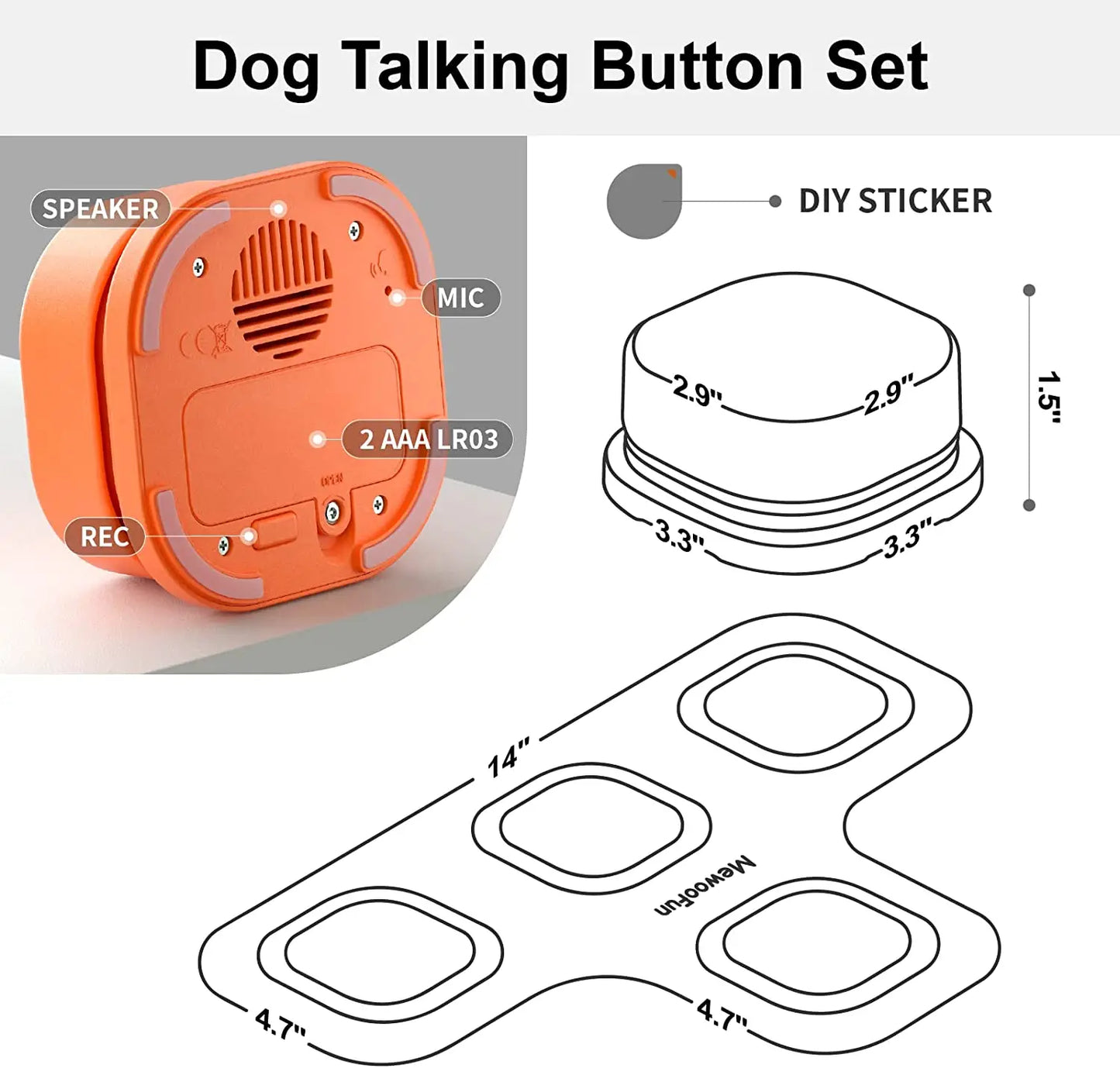 Dog Communication Vocal Training Buttons